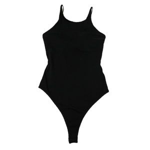 Sexy black leotard jumpsuit (g-string, Spagehtii straps)